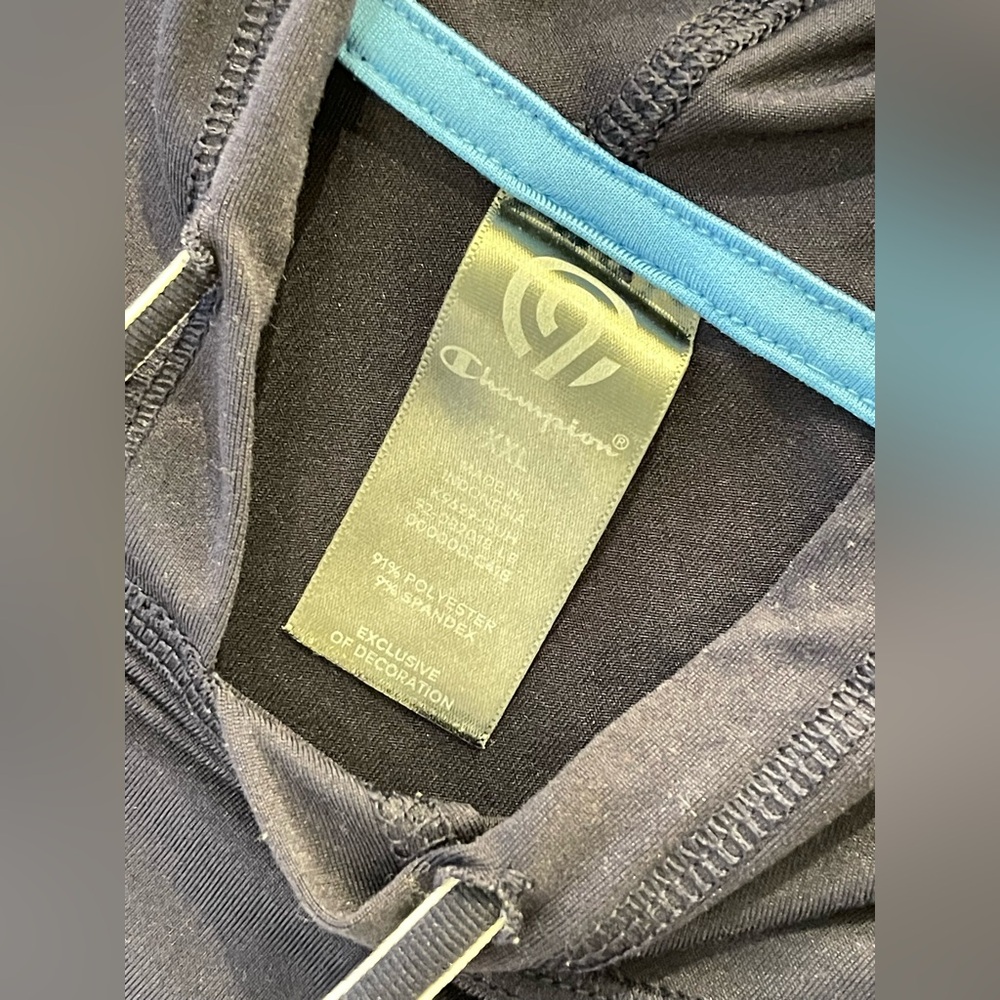 Champion XXL Navy White Athletic Hoodie | Performance Pullover - Picture 3 of 5